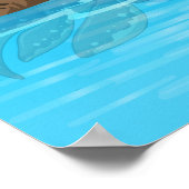 Niedliche Dinosaurier-Textposter Poster (Ecke)