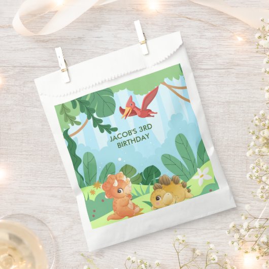 Niedliche Dinosaurier Thema Geburtstagsparty Geschenktütchen (Ausgeschnitten)