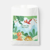 Niedliche Dinosaurier Thema Geburtstagsparty Geschenktütchen (Vorderseite)