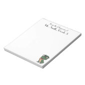 Niedliche Dinosaurier und Bleistift, Lehrerbewertu Notizblock (Rotiert)