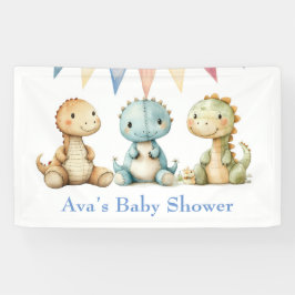 Niedliche Dinosaurier und Friends Boy Baby Dusche Banner