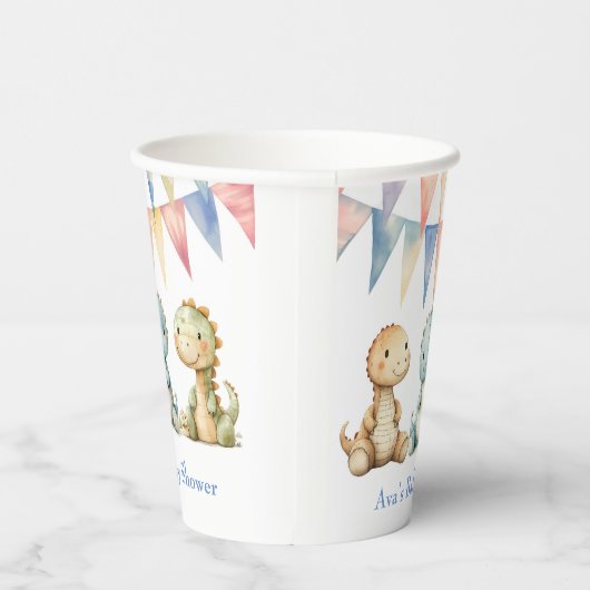 Niedliche Dinosaurier und Friends Boy Baby Dusche Pappbecher (Rechts)