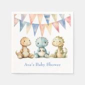 Niedliche Dinosaurier und Friends Boy Baby Dusche Serviette (Vorderseite)