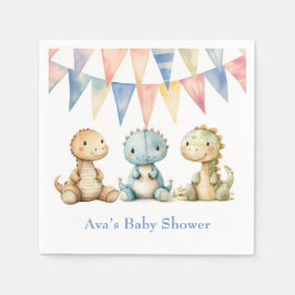 Niedliche Dinosaurier und Friends Boy Baby Dusche Serviette