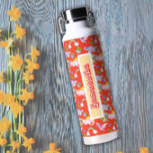 Niedliche Dinosaurier und Regenbogen Trinkflasche