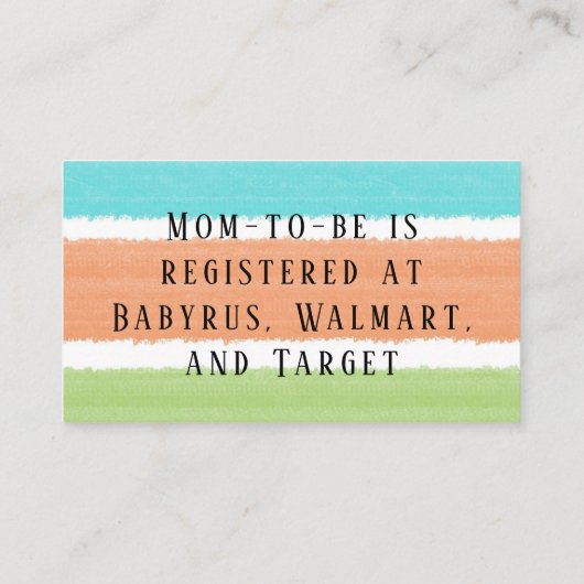 Niedliche Dinosaurier- und SternenBaby-Registrieru Begleitkarte (Rückseite)