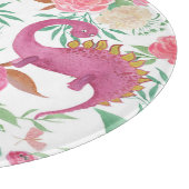 Niedliche Dinosaurier Vintages Blumenmuster Schneidebrett (Ecke)