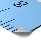 Niedliche Dinosaurier-Wachstumstabelle Poster (Ecke)