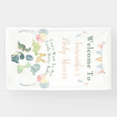 Niedliche Dinosaurier Wasserfarbe Kinderdusche Banner (Horizontal)