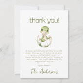 Niedliche Dinosaurier Wasserfarbe Kinderdusche Dankeskarte (Vorderseite)