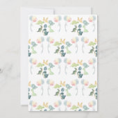 Niedliche Dinosaurier Wasserfarbe Kinderdusche Einladung (Rückseite)