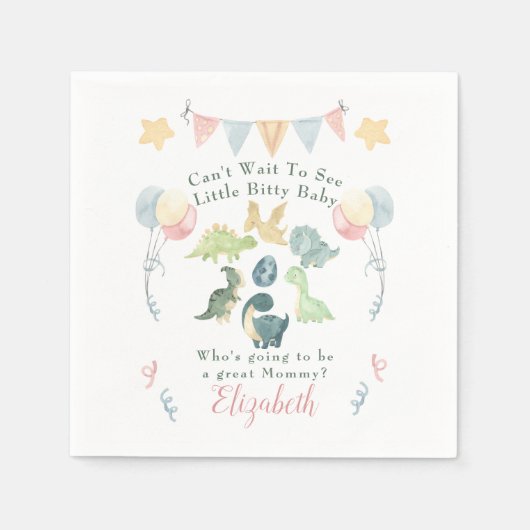 Niedliche Dinosaurier Wasserfarbe Kinderdusche Serviette (Vorderseite)