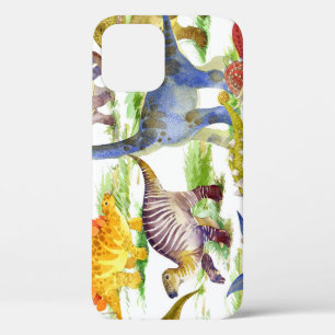 Niedliche Dinosaurier Wasserfarbe Nahtlose Kunst Case-Mate iPhone Hülle