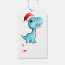 Niedliche Dinosaurier Weihnachtsmannmütze Kids Blu