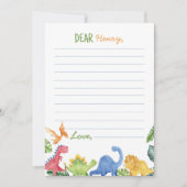 Niedliche Dinosaurier-Zeitkapsel Dankeskarte (Vorderseite)