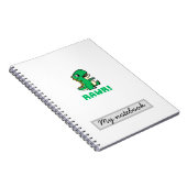 Niedliche Dinosaurier-Zeitschrift rawr personalisi Notizblock (Rechte Seite)