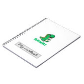 Niedliche Dinosaurier-Zeitschrift rawr personalisi Notizblock (Linke Seite)