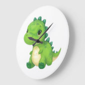 Niedliche Dinosaurieruhr für Kinderzimmer Große Wanduhr (Winkel)