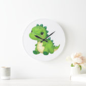 Niedliche Dinosaurieruhr für Kinderzimmer Große Wanduhr (Zuhause)