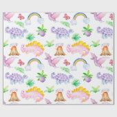 NIEDLICHE DINOSAURS GESCHENKPAPIER (Flach)