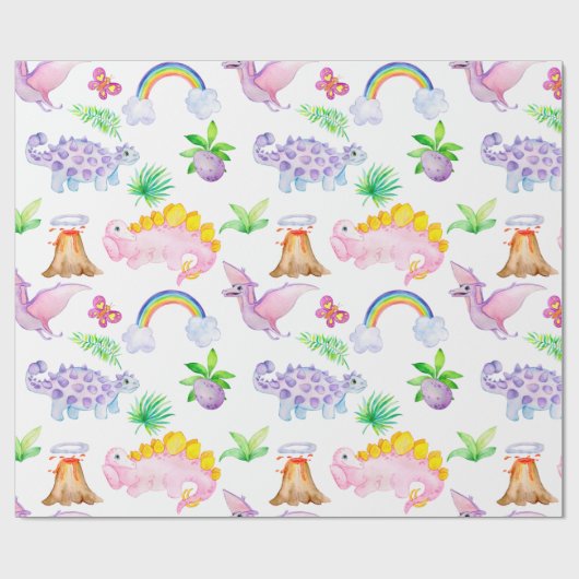 NIEDLICHE DINOSAURS GESCHENKPAPIER (Flach)