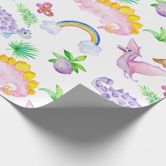 NIEDLICHE DINOSAURS GESCHENKPAPIER (Ecke)