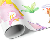 NIEDLICHE DINOSAURS GESCHENKPAPIER (Rolleneckpunkt)