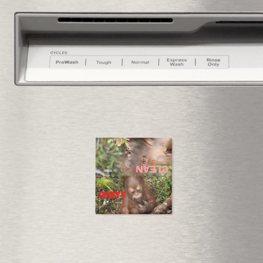 Niedliche Dirty oder saubere Geschirr in Geschirrs Magnet (In Situ (Geschirrspüler))