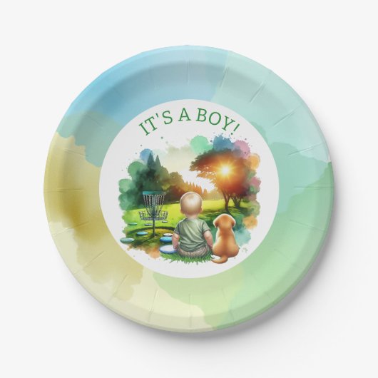 Niedliche Disk Golf Boy's Baby Shower | Das ist ei Pappteller (Vorderseite)