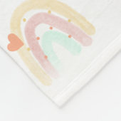 Niedliche Ditsy Rainbow Herzklopfen Wasserfarben S Fleecedecke (Ecke)
