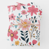 Niedliche Ditsy Spring Blume Geschenkpapier Set (Beispiel)