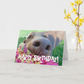 Niedliche Dobermanngeburtstagskarte Karte (Gelbe Blume)