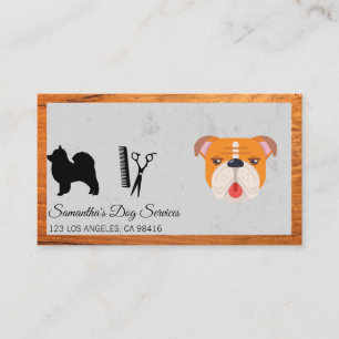 Niedliche Dog Groomer Stylist Shears Business Card Visitenkarte