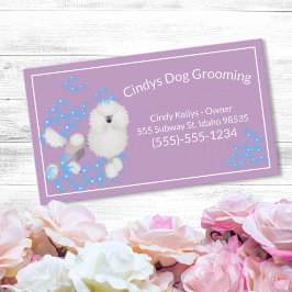 Niedliche Dog Grooming Bubbles Business Card Visitenkarte