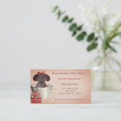 Niedliche Dog Grooming Business Cards Visitenkarte (Stehend Vorderseite)