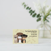 Niedliche Dog Grooming Business Cards Visitenkarte (Stehend Vorderseite)