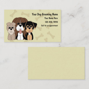 Niedliche Dog Grooming Business Cards Visitenkarte