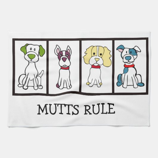 Niedliche Dog-Handtuch - Mutt-Regel Handtuch (Horizontal)