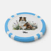 Niedliche Dog-Illustration - Collie Pokerchips (Einzeln)
