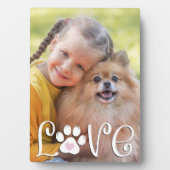 Niedliche Dog-LIEBE Foto drucken Fotoplatte (Vorderseite)