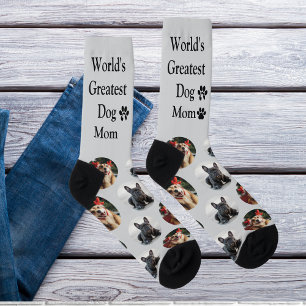 Niedliche Dog-Mama-Foto-Socken für benutzerdefinie Socken