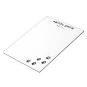 Niedliche Dog Paw Prints - Personalisierter Notepa Notizblock (angewinkelt)