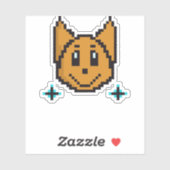 Niedliche Dog Pixel Art | Kawaii 8-Bit Aufkleber (Blatt)