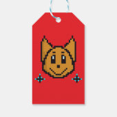 Niedliche Dog Pixel Art | Kawaii 8-Bit Geschenkanhänger (Rückseite)