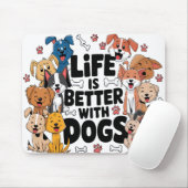Niedliche Dog-Quotes/Redewendungen Mousepad (Mit Mouse)