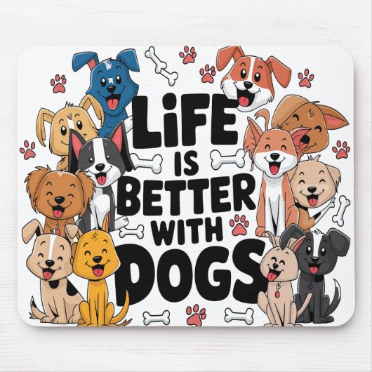 Niedliche Dog-Quotes/Redewendungen Mousepad (Vorne)