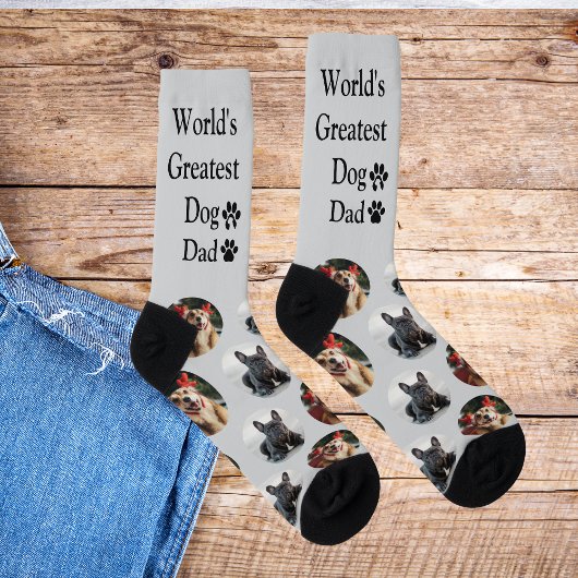 Niedliche Dog Vater Foto Socken für benutzerdefini