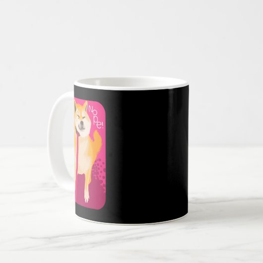 Niedliche Doge Meme Nope Geschenk für Coole Hunde Kaffeetasse (Vorderseite Links)