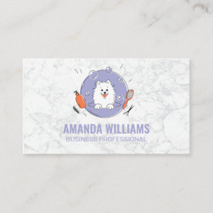 Niedliche Doggie Grooming Tools Visitenkarte