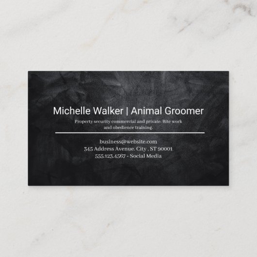 Niedliche Doggie Visitenkarte (Rückseite)